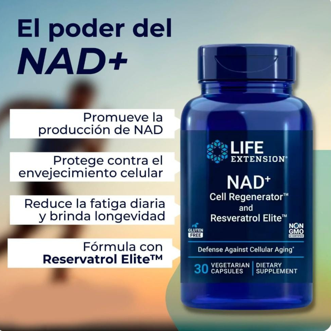 NAD + Resveratrol suplemento 2 en 1