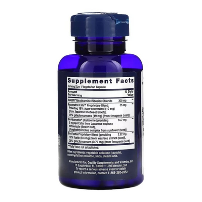 NAD + Resveratrol suplemento 2 en 1